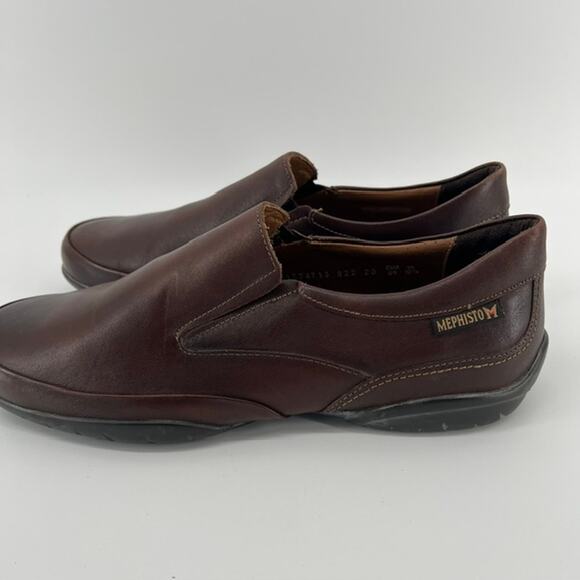 NEW Mephisto Balder Leather Loafers Mens 10.5 Brown Cool Air Casual Slip On main image 6
